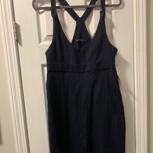 Strapped pinstripe dress